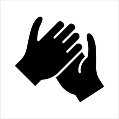 Friendly handshake icon. Joining hands. Buddies greeting gesture. vector illustration on white background. EPS 10