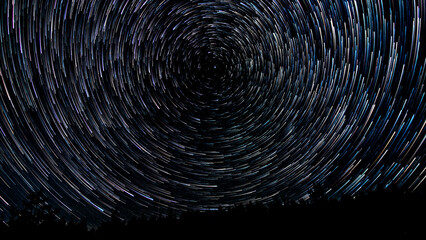 Star trails in the night sky © sergeyxsp