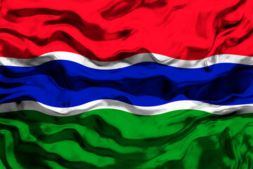 National flag of Gambia. Background  with flag  of Gambia.