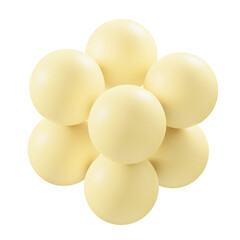 quad ball shape 3d abstract illustration