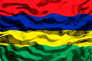 National flag of Mauritius. Background  with flag of Mauritius.