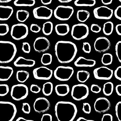 Fototapeta premium Grunge Dry Brush Frames Vector Seamless Pattern.