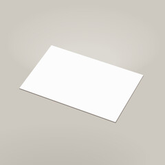 Vector paper card with shadow.