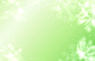 Fototapeta na wymiar green abstract background with stars and glitter