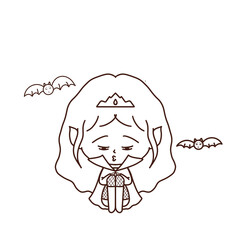 It was the image of a young vampire. She had terrifyingly pale skin.