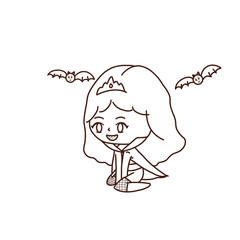 It was the image of a young vampire. She had terrifyingly pale skin.