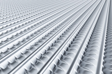 close-up background of construction rebar. 3d render.