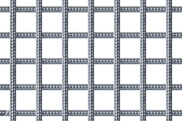 Mesh from construction rebar on transparent. 3d render