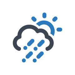 Hail icon - vector illustration . Hail, Stones, Rain, Storm, Cloud, Weather, Forecast, sun, day, Climate, line, outline, icons .