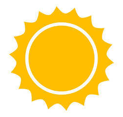 Sun icon flat design element. Vector illustration.