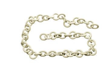 chain, gold, link, silver, 3D
