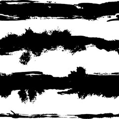 Handdrawn Dry Brush Seamless Strokes Vector Set