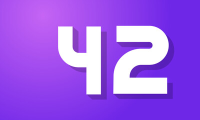 Number New White Purple Modern Company Logo