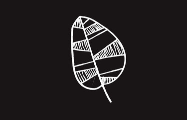 One line drawing vector monstera leaf and palm tree leaves. Modern single line art, aesthetic contour. Perfect for home decor such as posters, wall art, tote bag or t-shirt print, sticker, mobile case