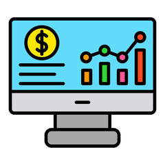 Revenue Filled Line Icon