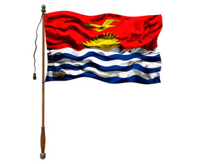 National flag  of Kiribati. Background  with flag  of Kiribati