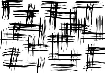 Grunge ink dry brush free hand texture