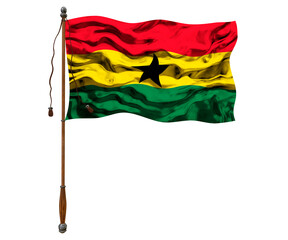 National flag of Ghana. Background  with flag of Ghana.