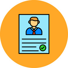 Hire Multicolor Circle Filled Line Icon