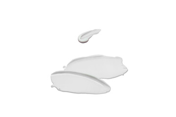 White cosmetic product on an isolated background