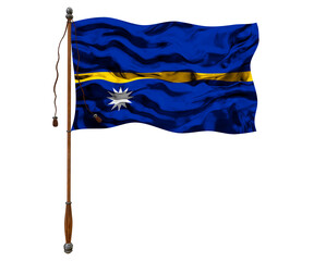 National flag of Nauru. Background  with flag of Nauru.