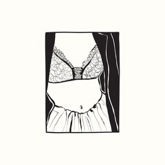 Saint Valentine's day hand drawn trendy vector illustration. Love card design. Cute doodle romantic. Romantic poster, greeting banner, trendy t-shirt print