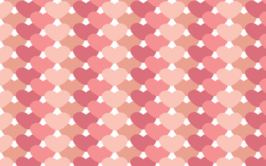 ハートの背景　重なり合ったハート　ピンク系