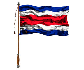 National flag of Сosta-rica. Background  with flag of Сosta-rica.