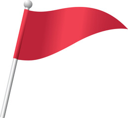 Triangle-shaped flag flapping