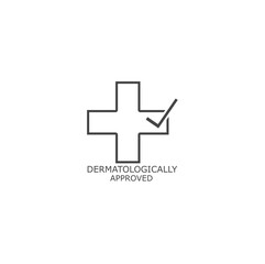 Dermatologically tested icon. 