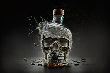 skull shape bottle