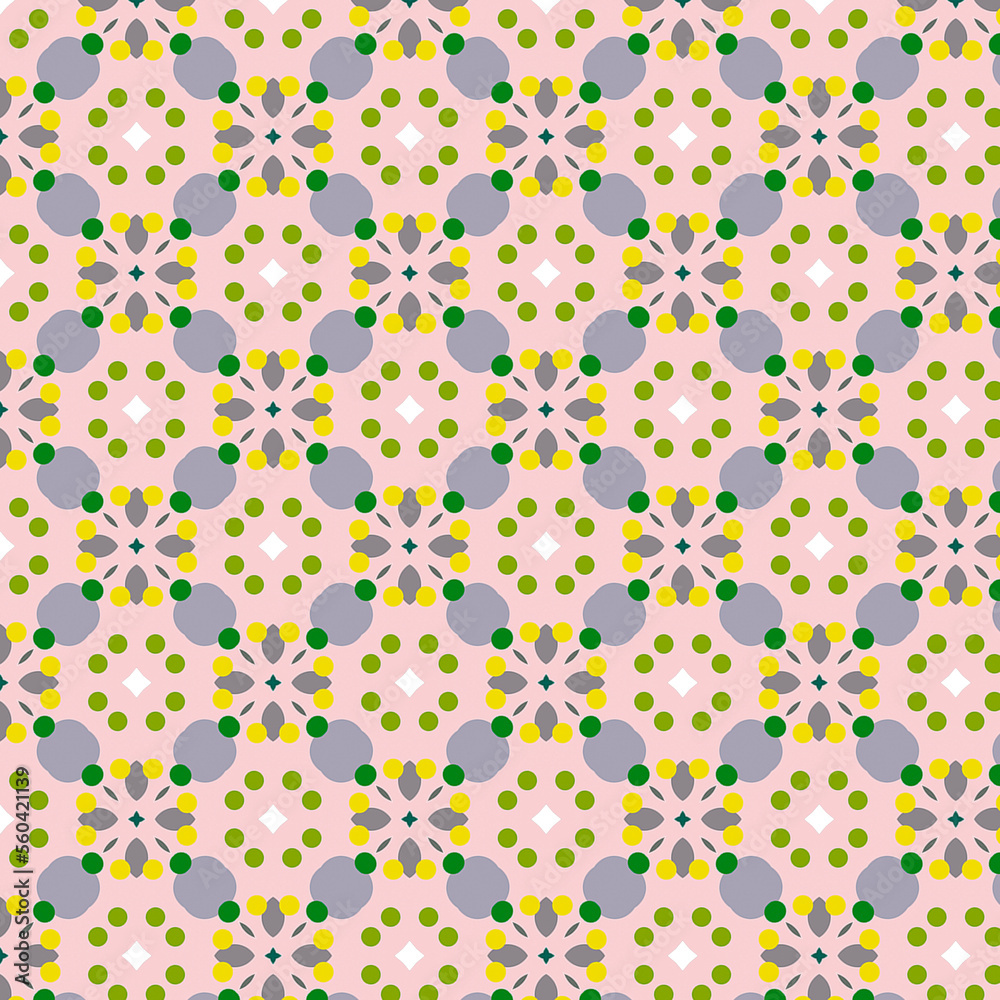 Fototapete Digital computer graphics seamless pattern. Texture design for fabric, wallpaper, background.