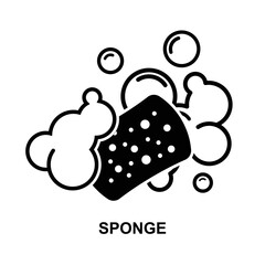 Sponge icon isolated on white background vector illustration.