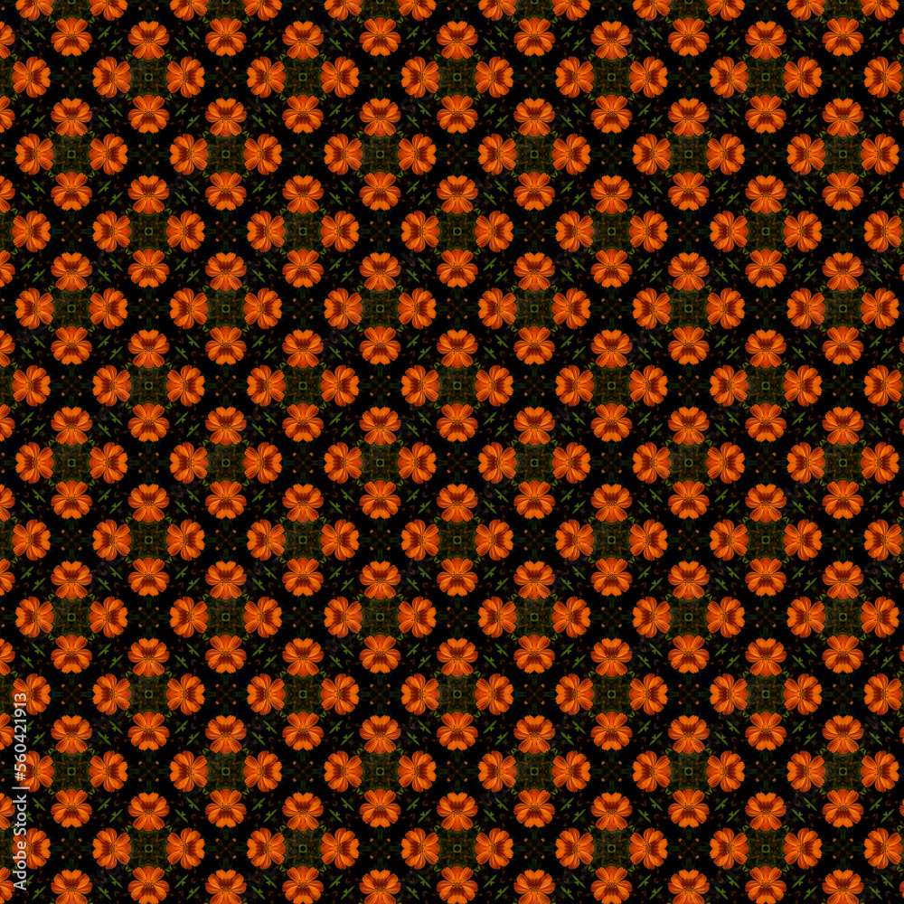 Fototapete Digital computer graphics seamless pattern. Texture design for fabric, wallpaper, background.