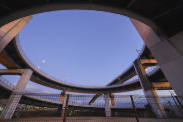 Fototapeta premium 大阪・千本松大橋の夕焼け3