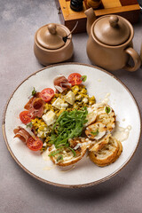 tasty, hearty breakfast at the hotel

