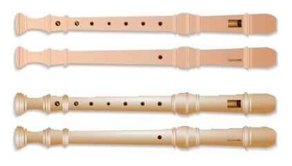 set flute musical instrument in 

different color.
