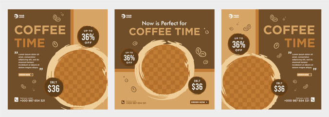 Coffee social media post template