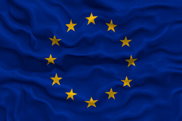 National flag of Europe. Background  with flag of Europe.