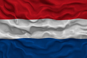 National flag of Netherlands. Background  with flag  of Netherlands.