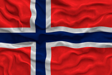 . National flag of Svalbard. Background  with flag of Svalbard.