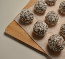 coconut balls on the table 