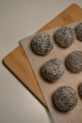 coconut balls on the table 