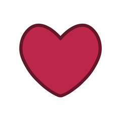 valentine's love magenta isolated white background