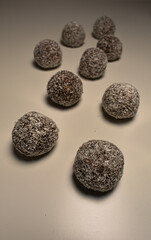 coconut balls on the table 