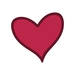 valentine's love magenta isolated white background