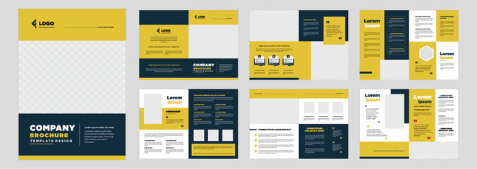 ompany profile proposal or brochure template layout design orange color shape minimalist business proposal or brochure template design
