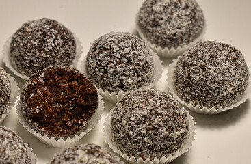 coconut balls on the table 