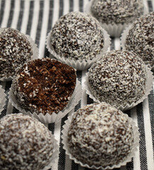 coconut balls on the table 