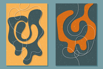 Scandinavian design. Home decor. Modern abstract painting.